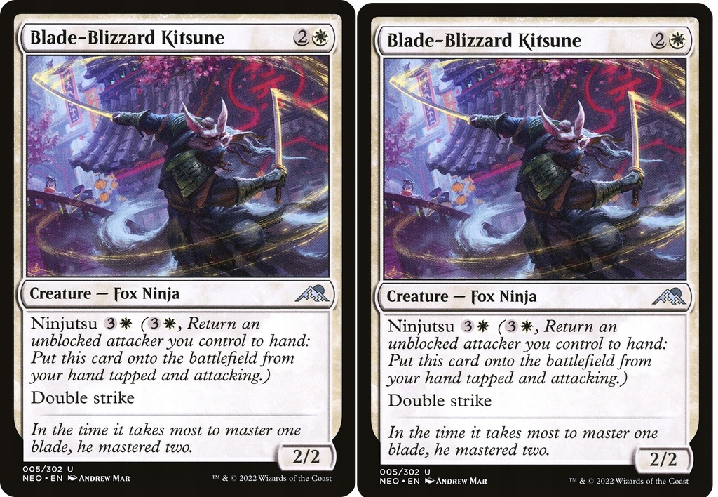 MTG Blade-Blizzard Kitsune x2 (NEO) - stan NM