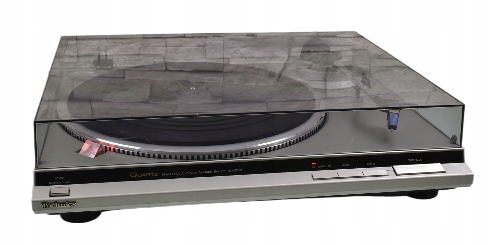 TECHNICS SL-QD33 Srebrny gramofon vintage