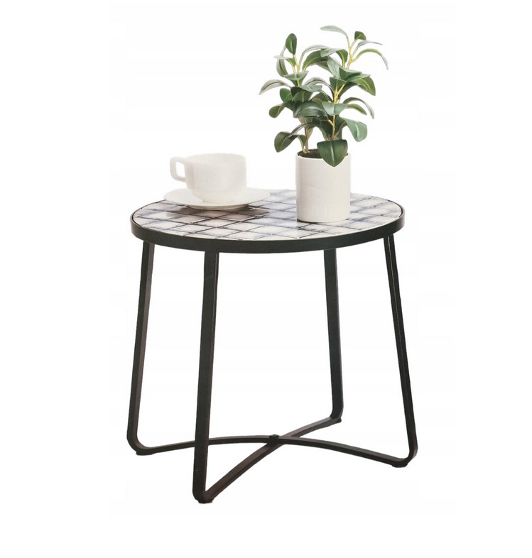 Stolik kawowy Pepco Home okrągły 53 x 53 x 41,6cm czarny