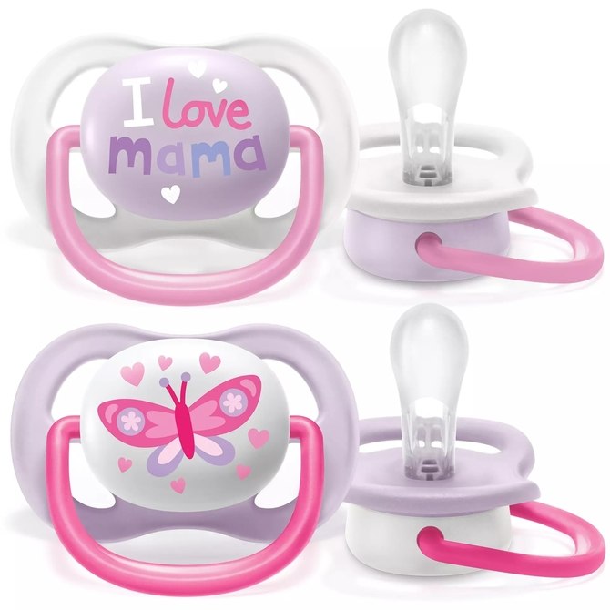 AVENT SCF080/02 Smoczek Ultra Air Happy 0-6M dziew symetryczny silikon 0 +