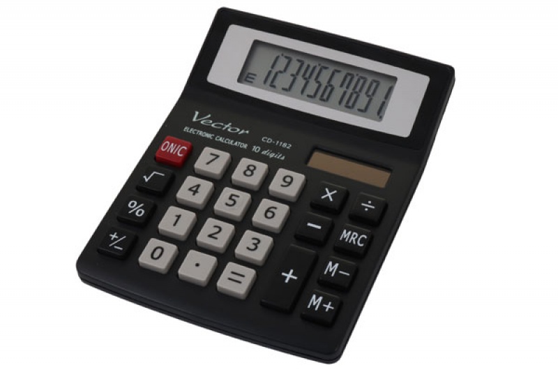 Kalkulator biurowy KAV CD-1182 BLK 10-cyfrowy
