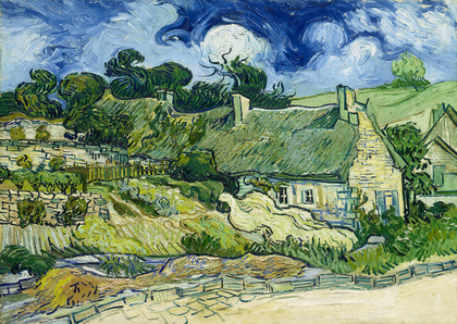 Puzzle 1000 el. Chaty kryte słomą w Cordeville, Vincent van Gogh /Enjoy