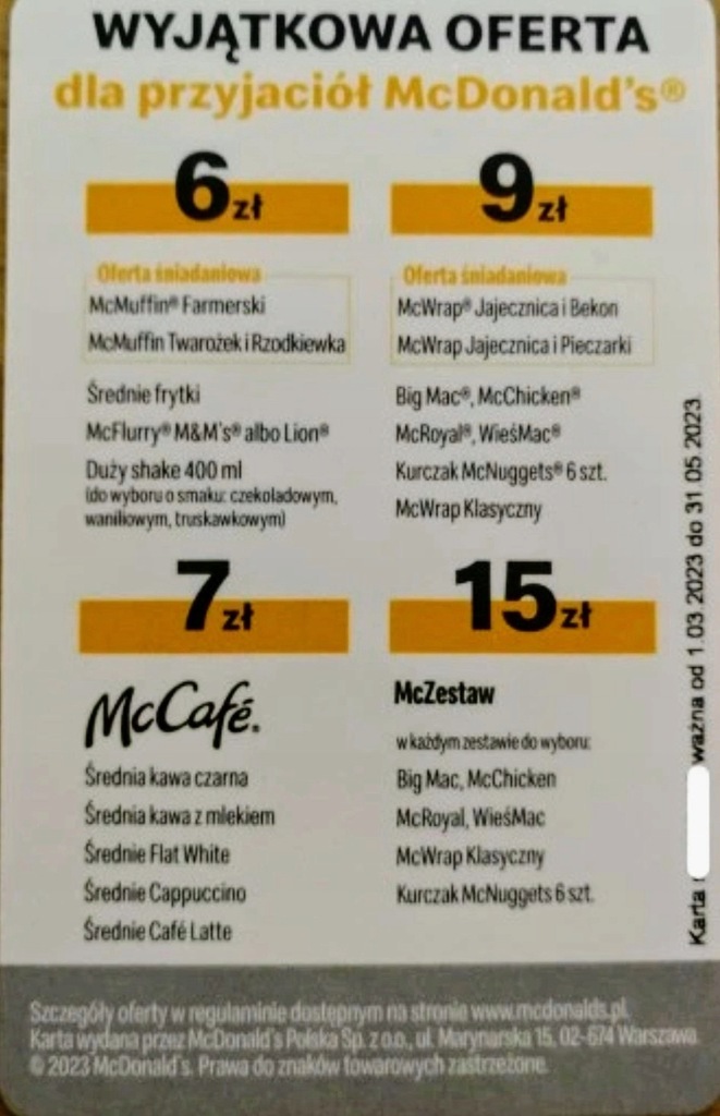 HIT BÓNIFIKARTA DO MCDONALD'S !!!