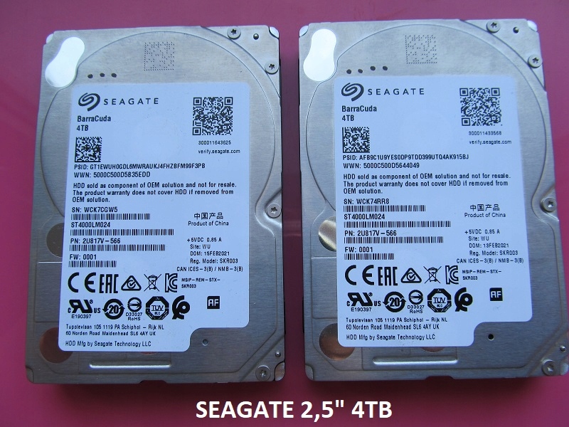 Seagate BarraCuda ST4000LM024, 2,5", 4TB