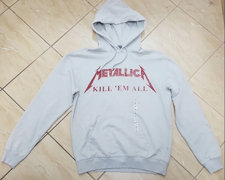 Bluza z kapturem Metallica H&M roz S bawełna