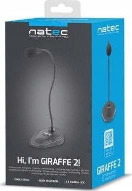 Natec Mikrofon Giraffe 2 Biurkowy Black