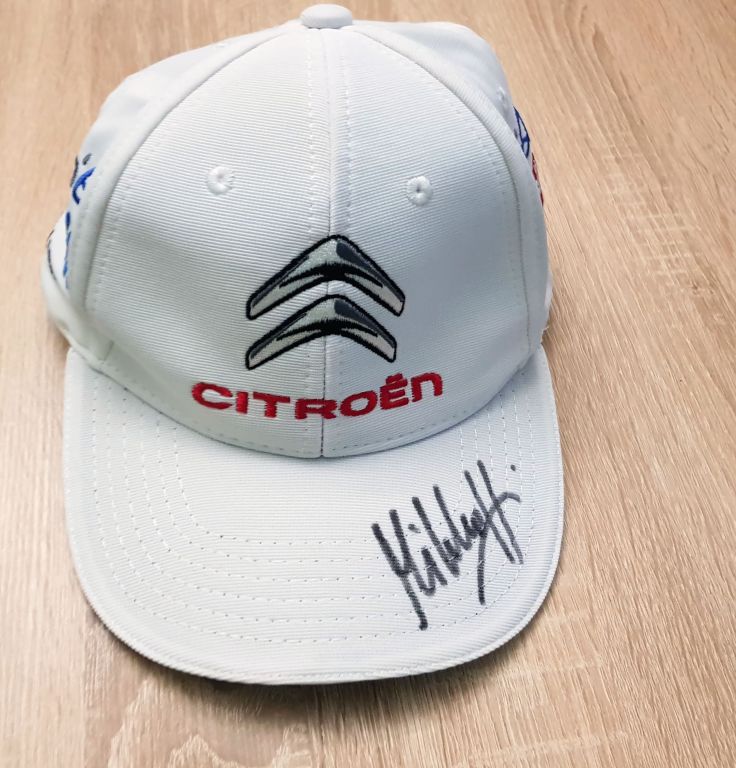 MIKKO HIRVONEN CZAPKA CITROEN WRC Z AUTOGRAFEM