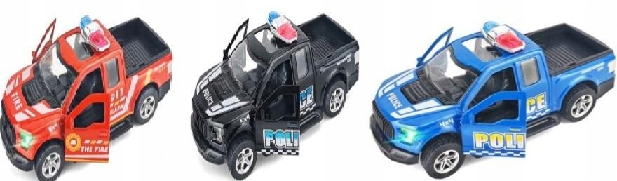Auto policyjne metalowe z napędem Praca zbiorowa