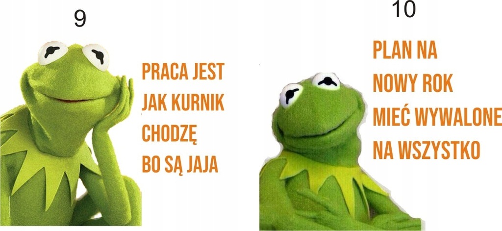 kubek KERMIT - WYWALONE , PRACA JAK KURNIK