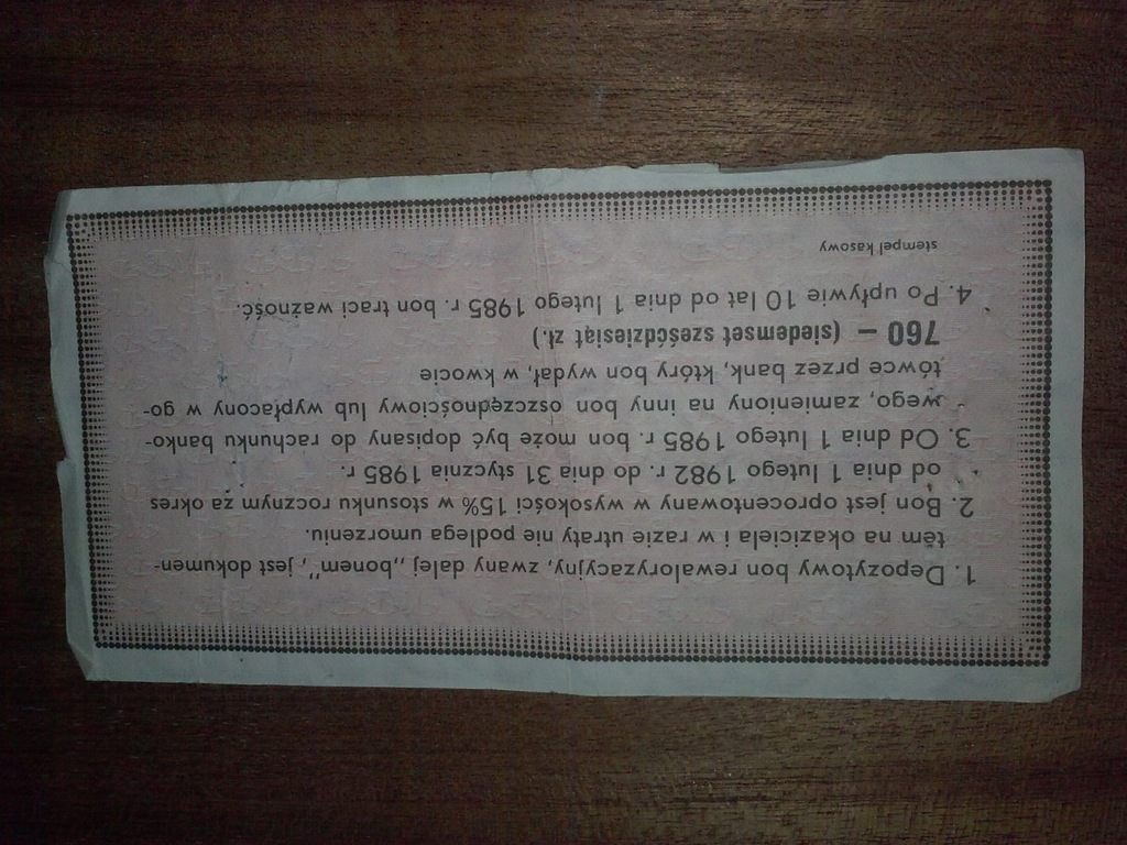 Купить Ваучер переоценки депозита 500 злотых, 1983 г.: отзывы, фото, характеристики в интерне-магазине Aredi.ru