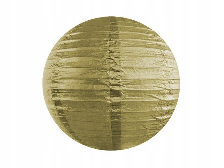 LAMPION PAPIEROWY KULA ZŁOTY 20CM URODZINY