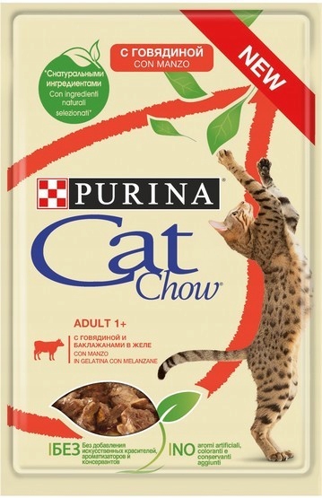 Purina Cat Chow Wołowina i bakłażan 85g