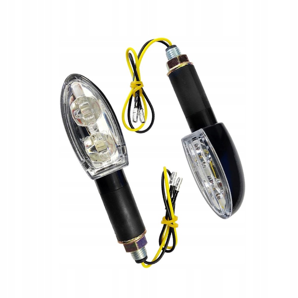 Kierunkowskazy uniwersalne, ledowe (12 diod SMD) czarne, (E-mark)