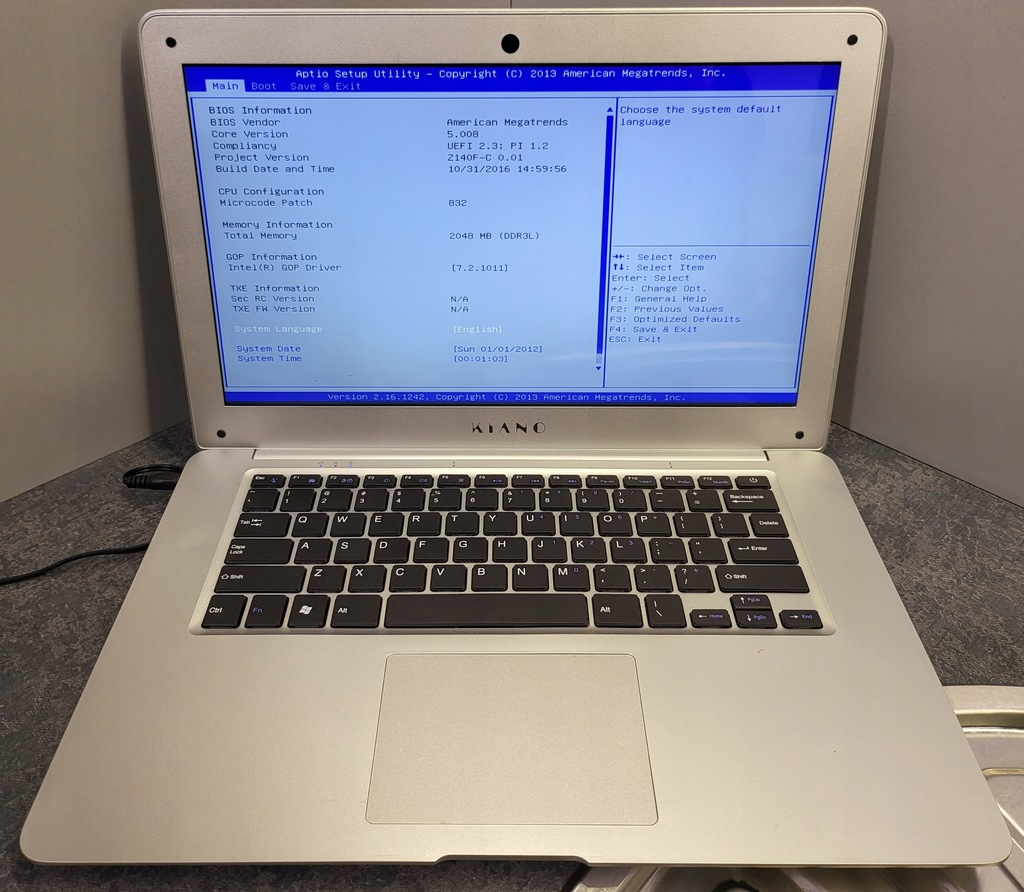 Laptop Kiano SlimNote 14.1 USZKODZONY K011