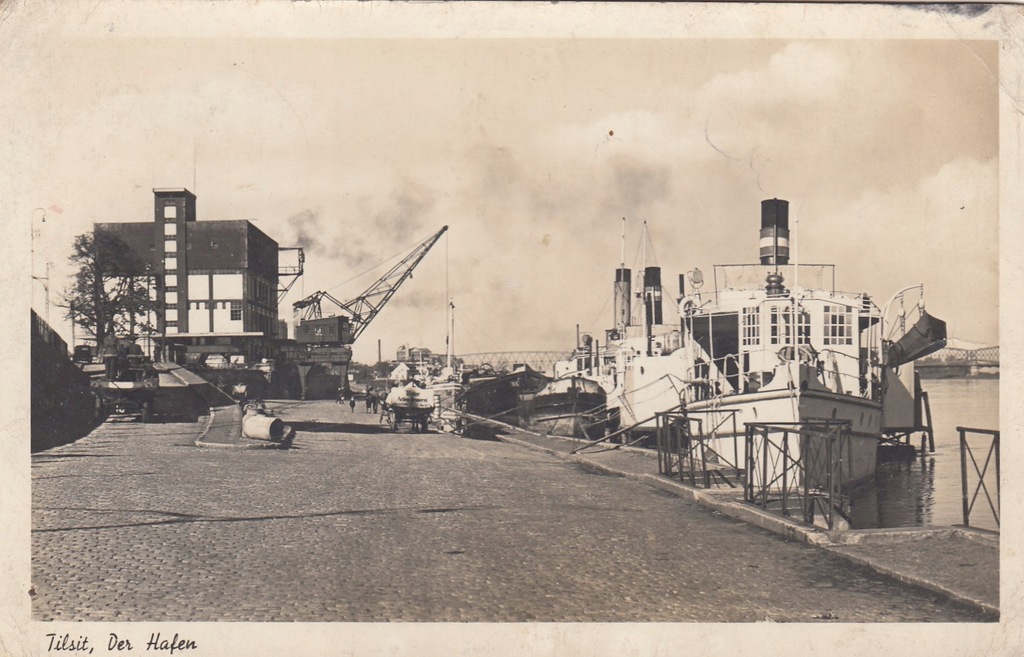 Tilsit Tylza portu statki ok.1930