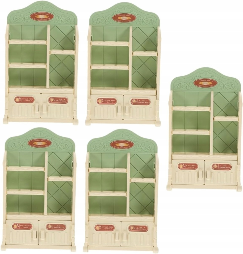 5 szt. symulacyjny regał na posiłek akcesoria do domku dla lalek meble