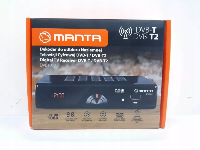 DEKODER DVB-T2 MANTA DVBT017 GWARANCJA