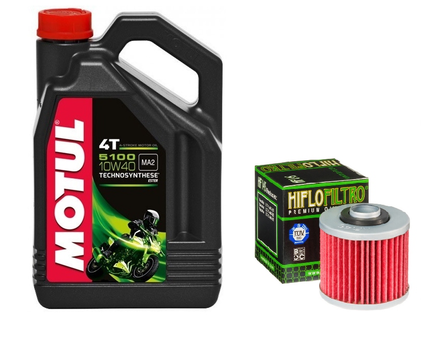 MOTUL 5100 10W40 MA2 4T 4L 2021+ FILTR OLEJU HF145