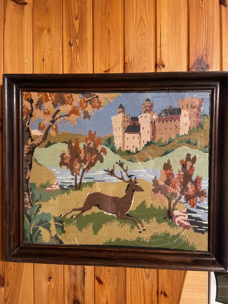 OBRAZEK HAFTEM W RAMCE 57x49cm