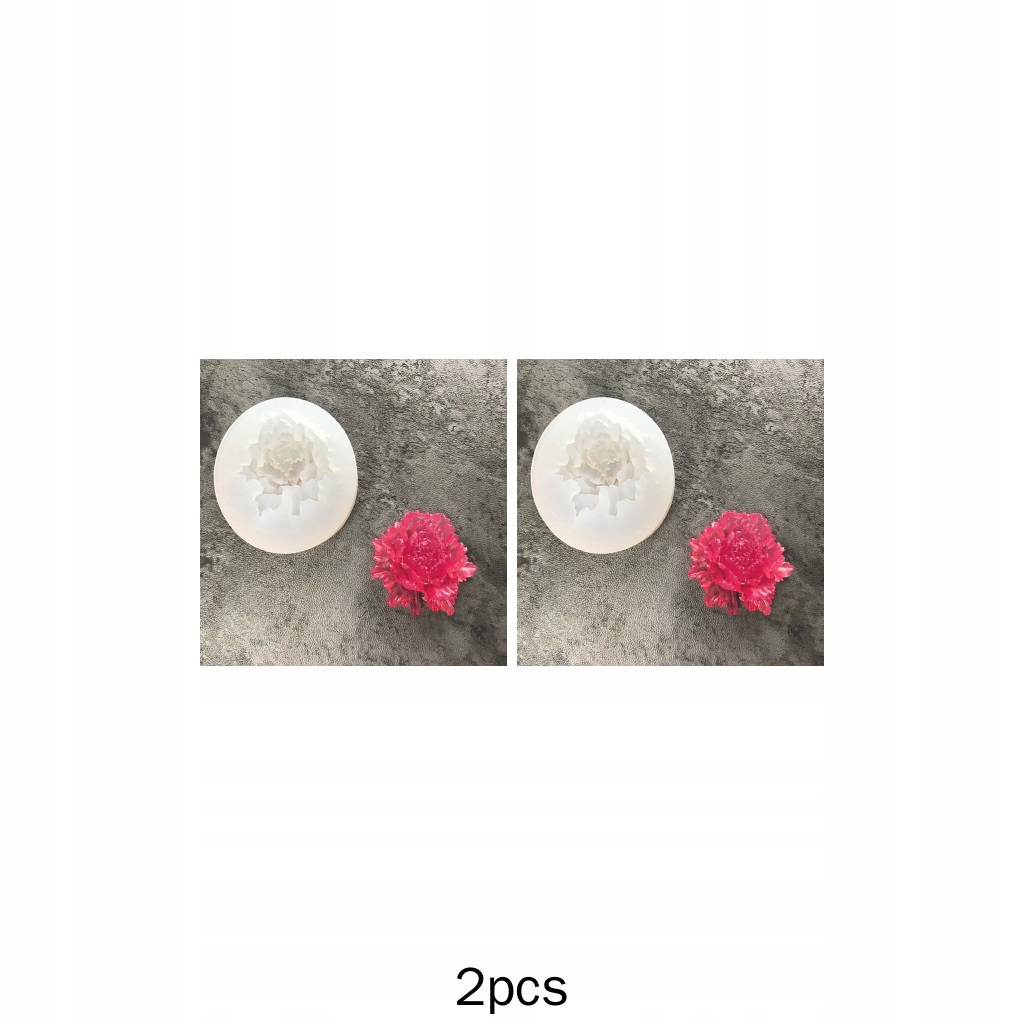 2 sztuka 3D Rose Mold Do Żywica Ciasta DIY