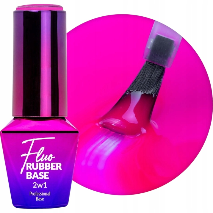 Baza Hybrydowa Kauczukowa MOLLYLAC 10g 2w1 Fluo Rubber Base Exotica