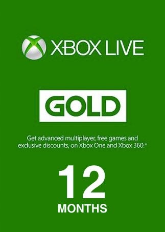 Xbox Live Gold 12 Miesięcy KOD 360/One