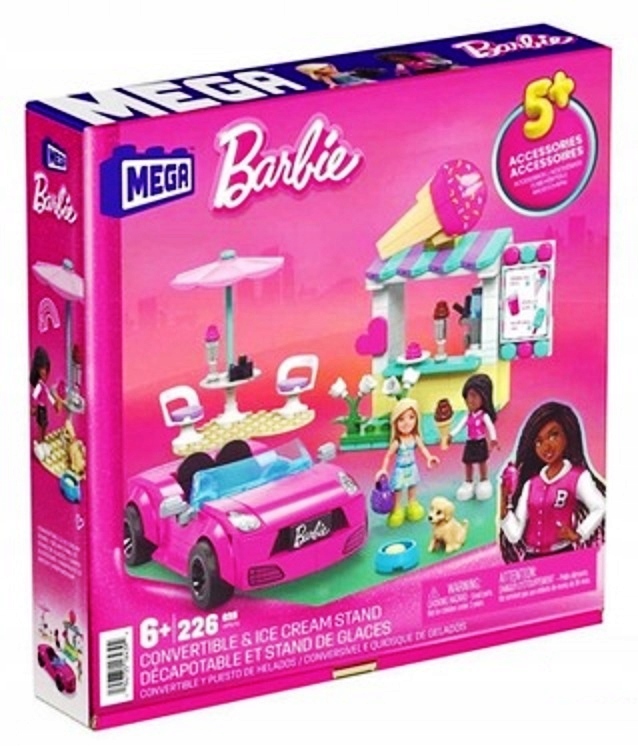 Mega Bloks Barbie - Kabriolet i stoisko z lodami (HPN78)