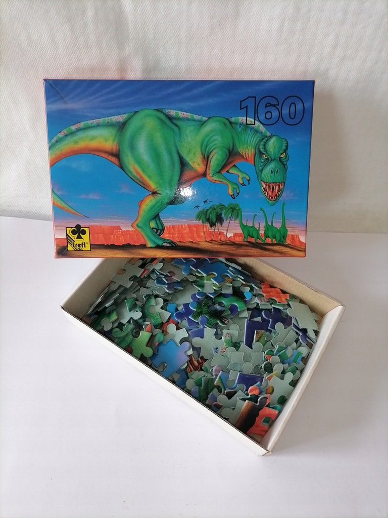 Trefl 3D Effect Dinosaur Puzzle - 160 Pieces For Kids 6+, 40th Anniversary Edition