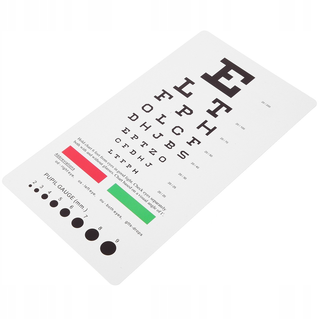 Vision Test Chart Testing Eye Pocket