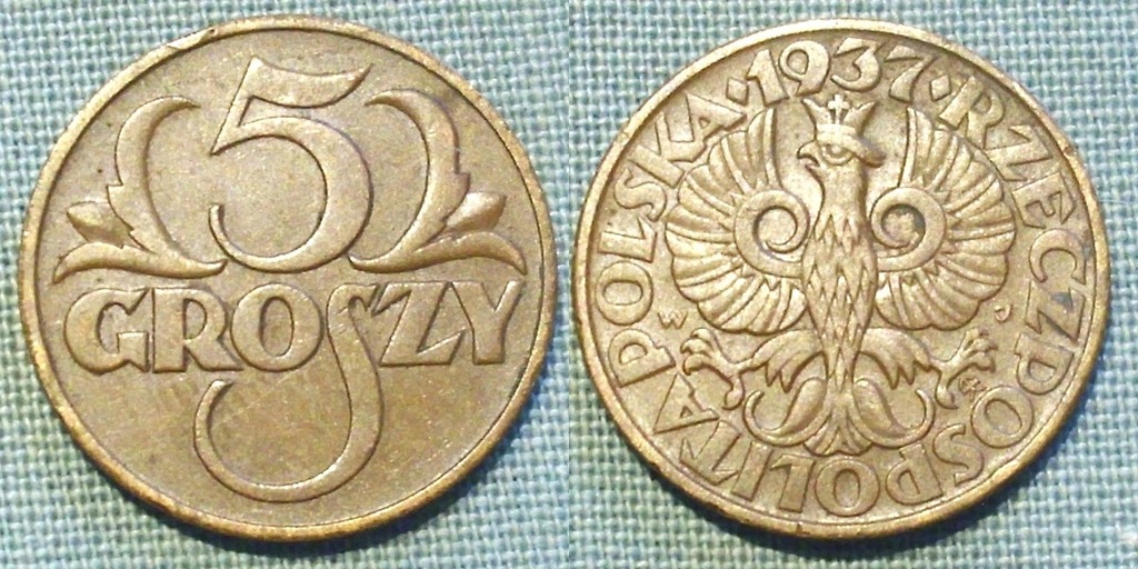 5 groszy 1937 ładne