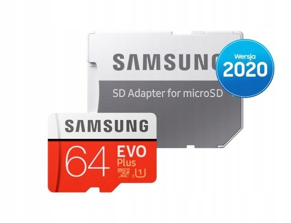 KARTA PAMIĘCI SAMSUNG EVO PLUS 2020 MICROSD 64GB