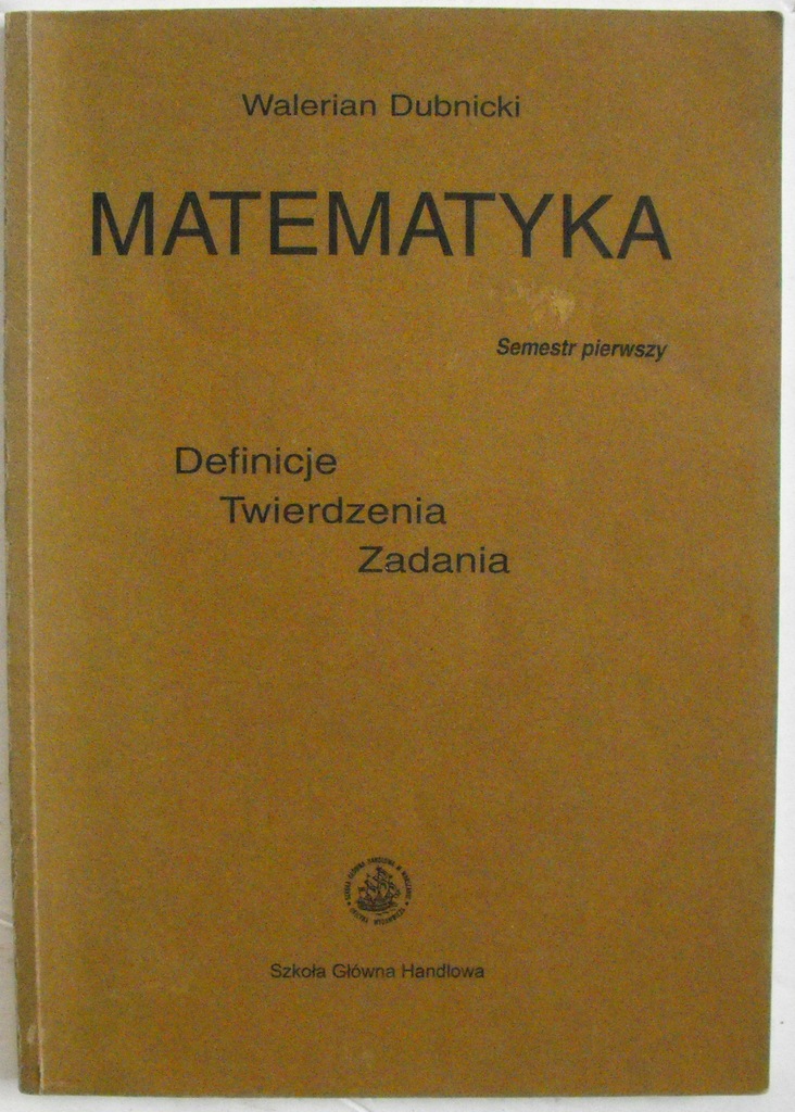Matematyka definicje twierdzenia zadania Dubnicki