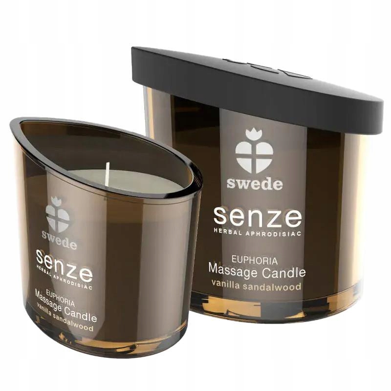 SENZE Euphoria masážna sviečka - vanilka, santalové drevo 50 ml