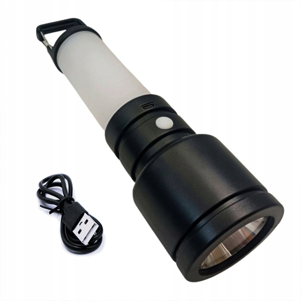 Lampka + Latarka turystyczna kempingowa LED ładowalna USB 3x light