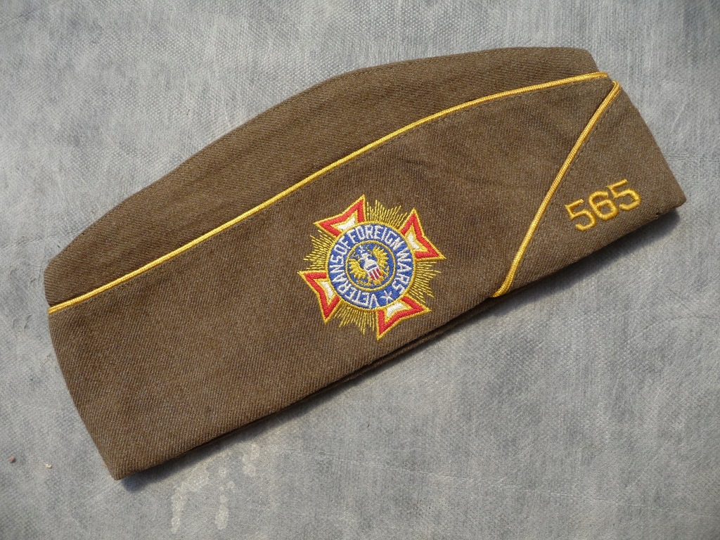 FURAŻERKA GARRISON CAP PIPING US ARMY WW2 VETERAN 10045622431