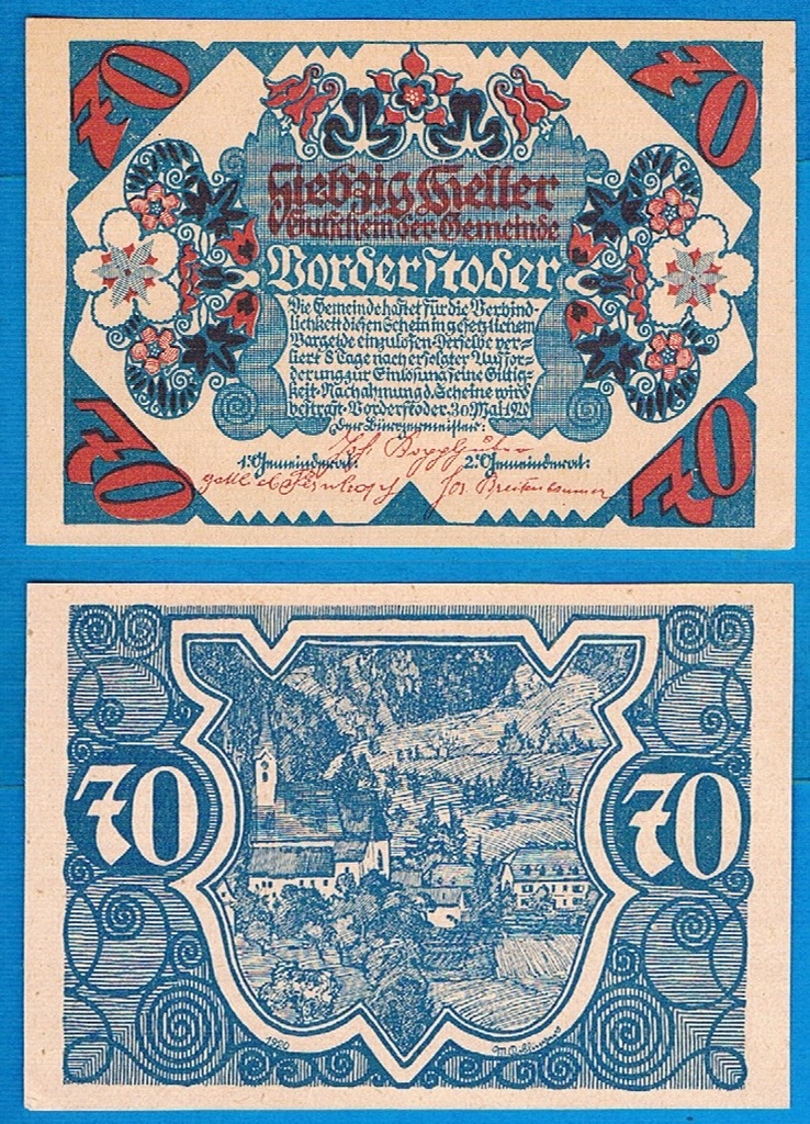 Austria Vorderstoder 70 heller