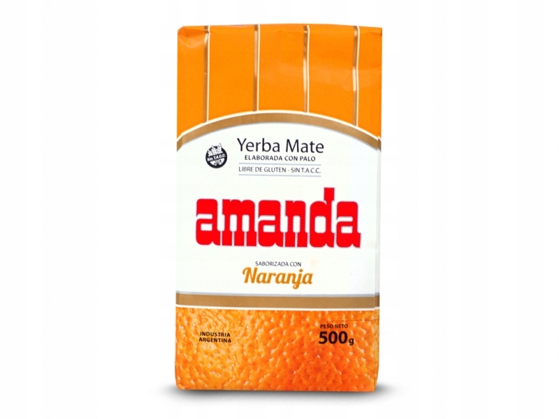 Yerba Amanda Naranja Pomarańczowa 500g energia