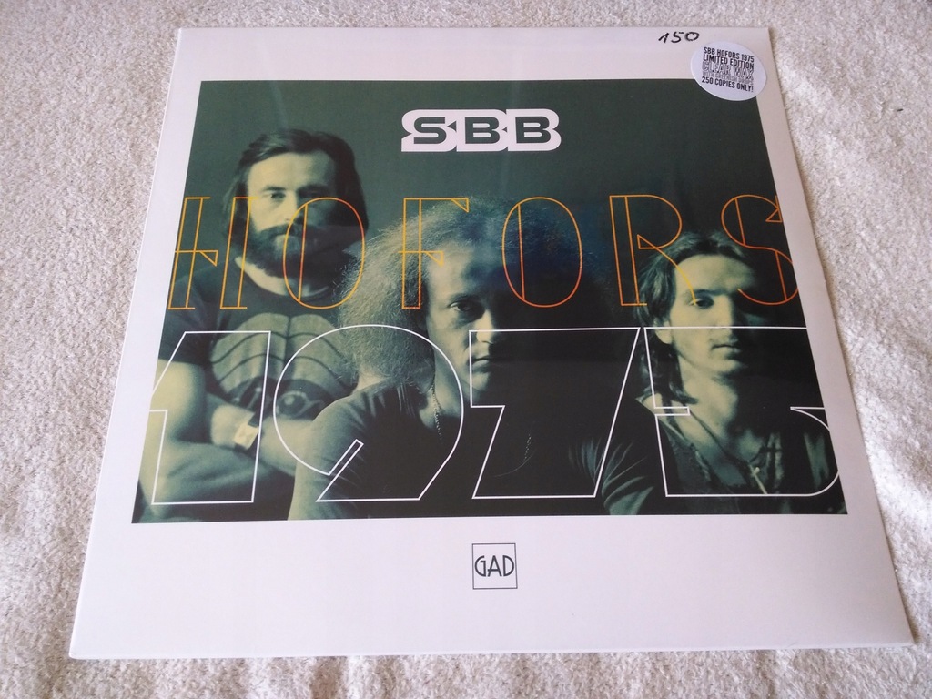 LP SBB - HOFORS 1975, LIMITED EDITION, CLEAR WAX, GAD Records, 2016 r.