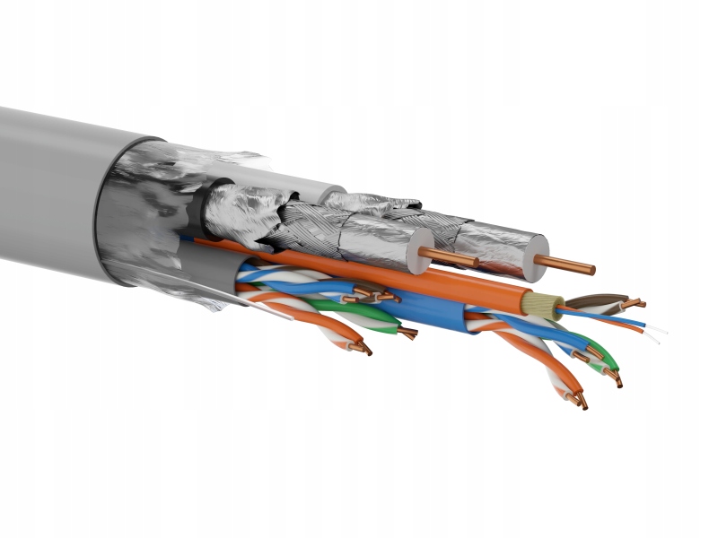 Multi-kabel Q-LANTEC Multimedia 2 x U/UTP kat.5E +