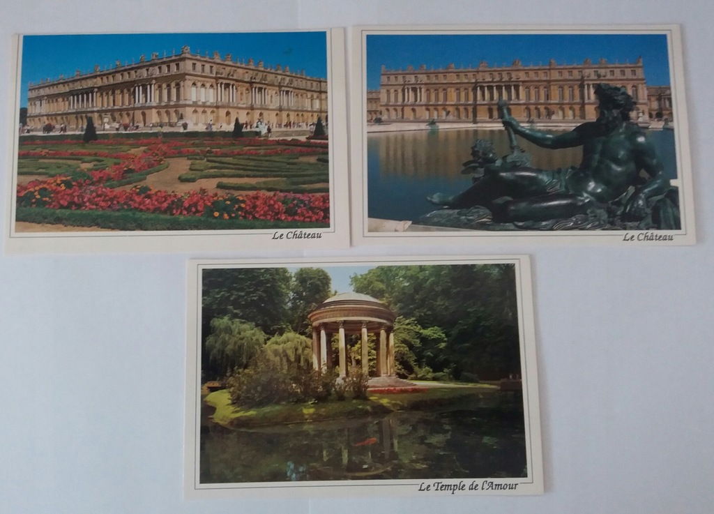 3 pocztówki Wersal Francja (zestaw 3)