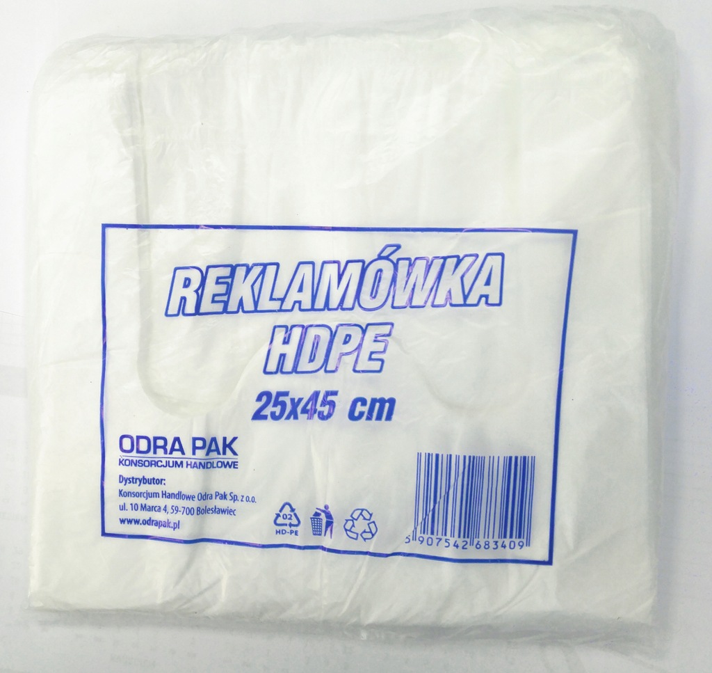 REKLAMÓWKI FOLIOWE 25X45 Zrywki HDPE 180szt.