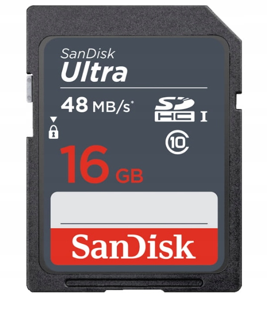 Karta pamięci SDHC SANDISK ULTRA 48 MB/s KL10 16GB