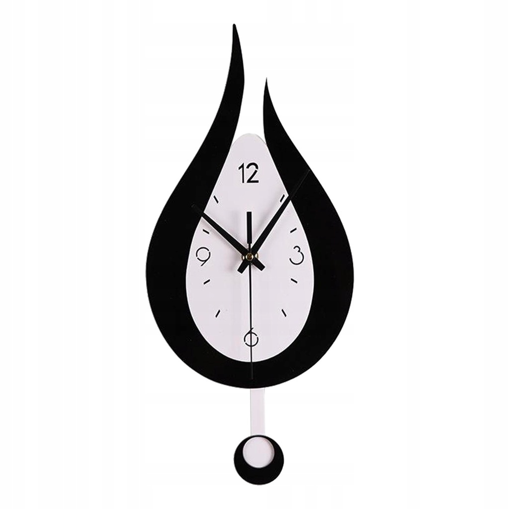 Pendulum Kitchen Wall Clocks Battery Black