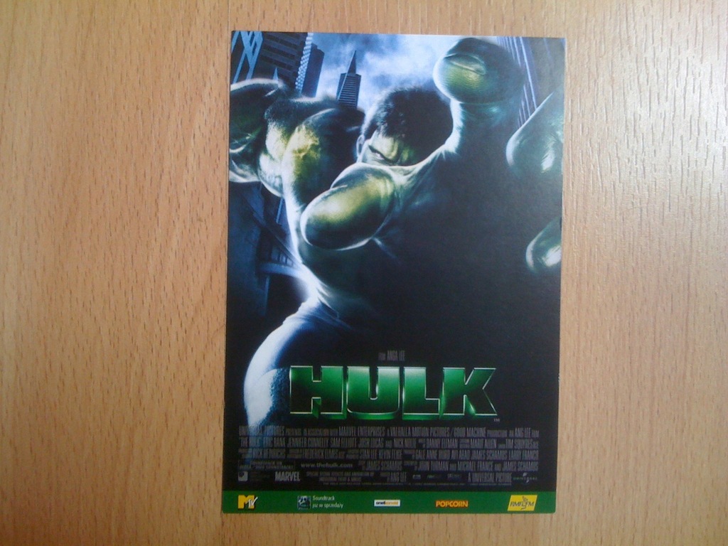 HULK - Ulotka z filmu Unikat