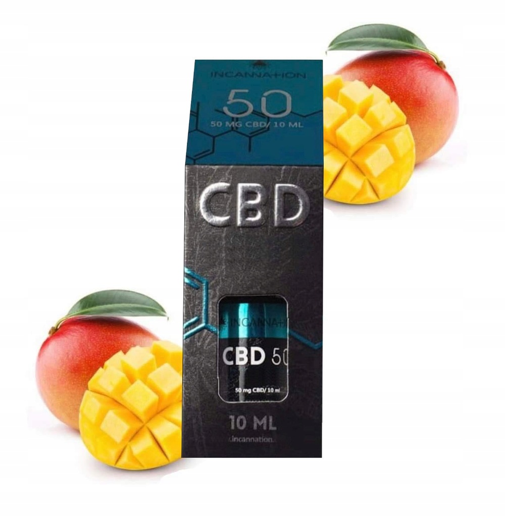 LIQUID 50 MG CBD OLEJEK DO WAPORYZACJI BEZ NIKOTYNY MANGO
