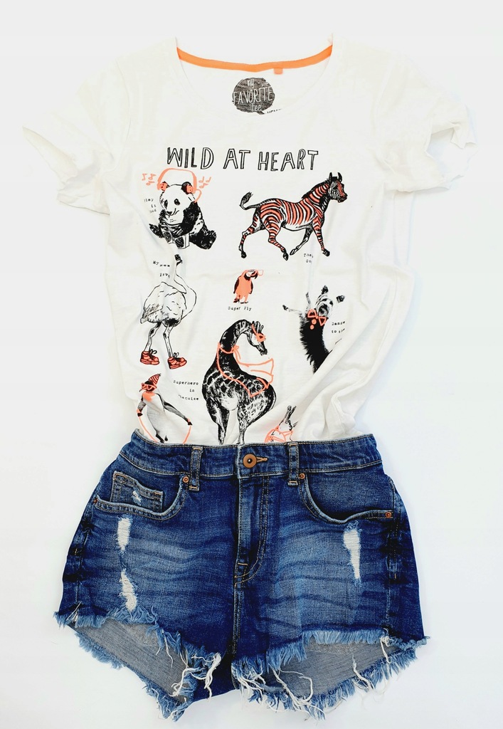 Next biały t-Shirt Wild&Heart