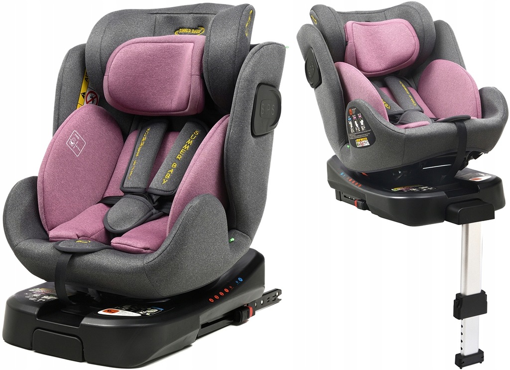 Fotelik Samochodowy COMO 40-150CM Obrotowy 360° ISOFIX z Nogą i-Size #4751