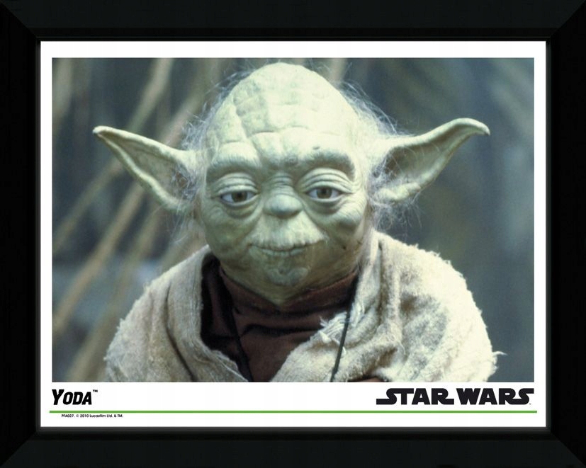 Star Wars Mistrz Yoda obraz w ramie 25x20 cm