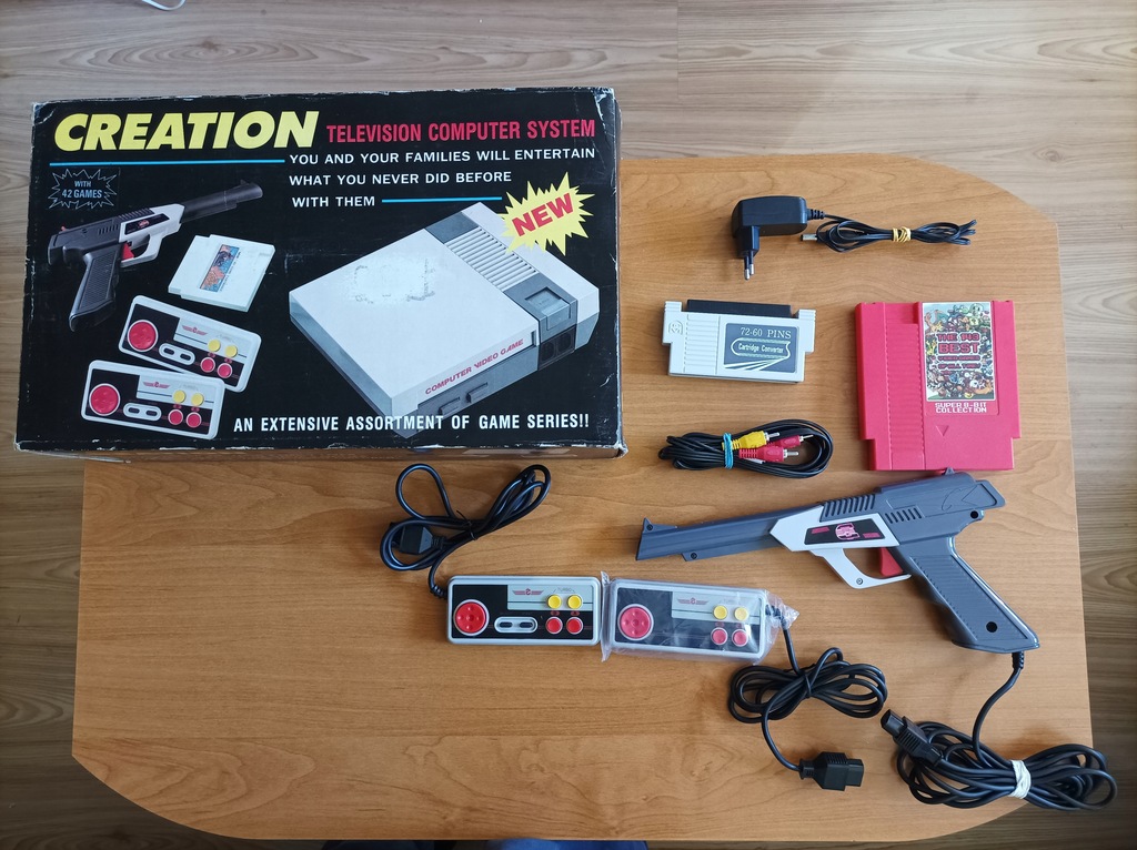 Konsola NES pegasus karton box ładny zestaw