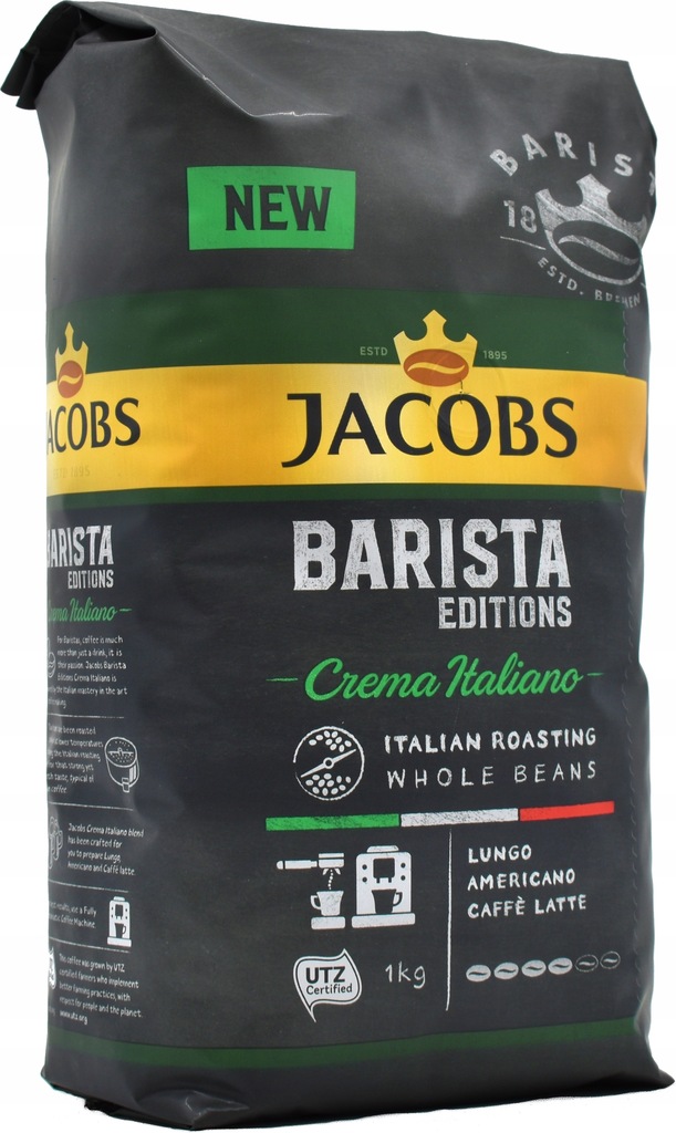 Kawa ziarnista JACOBS BARISTA CREMA ITALIANO 1kg - 12668215331 ...